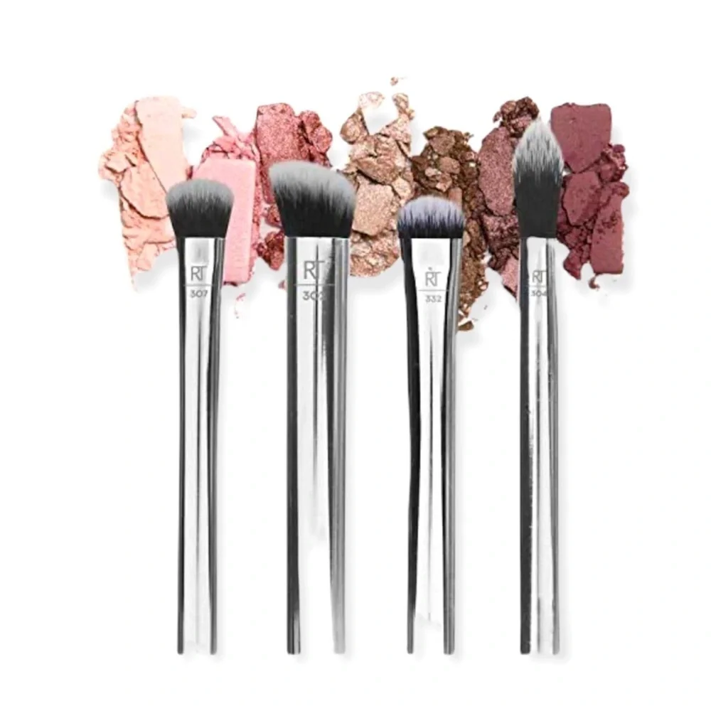 REAL TECHNIQUES Metallic Eyes Brush Set NWT
